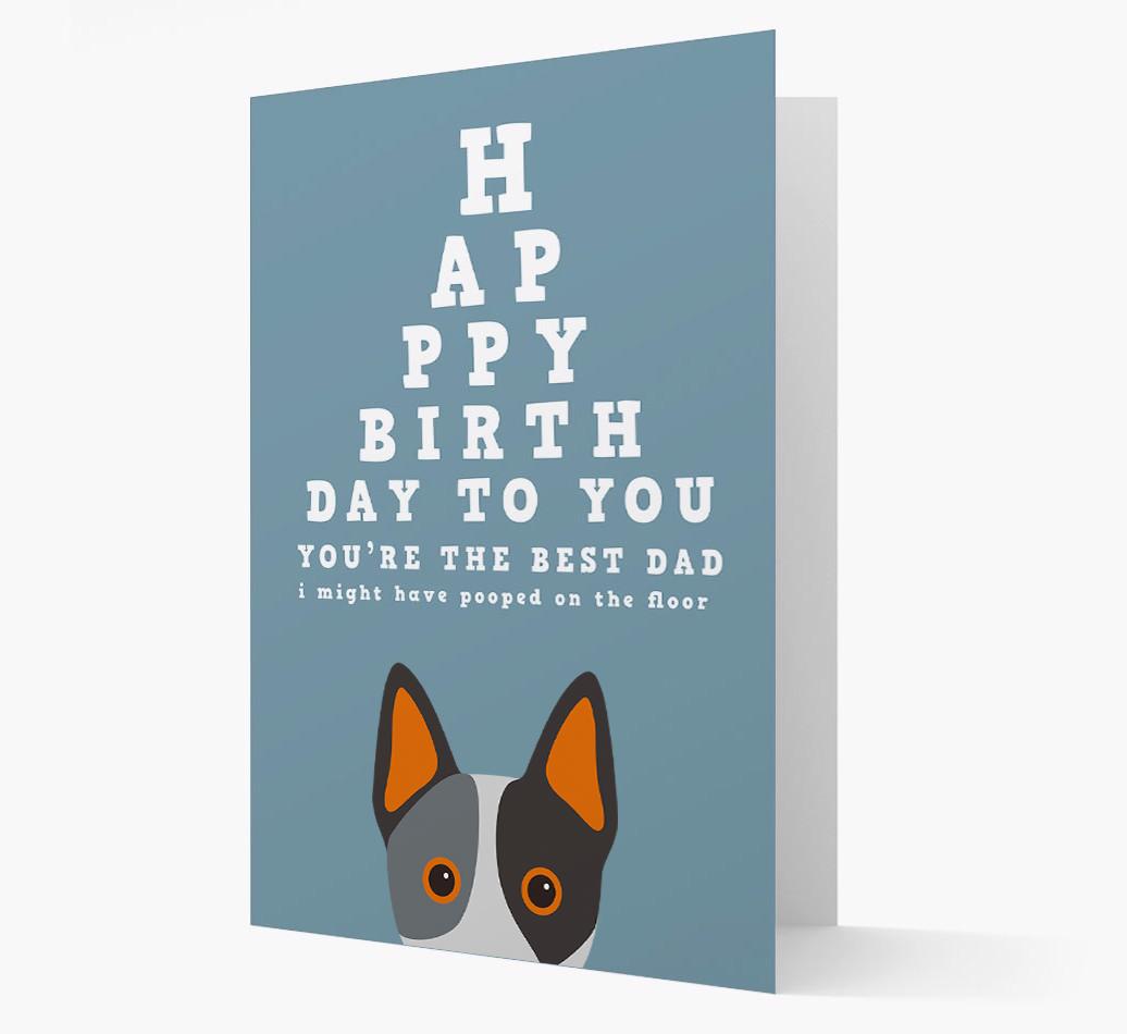 Happy Birthday Dad: Personalised Card with {breedFullName} Icon