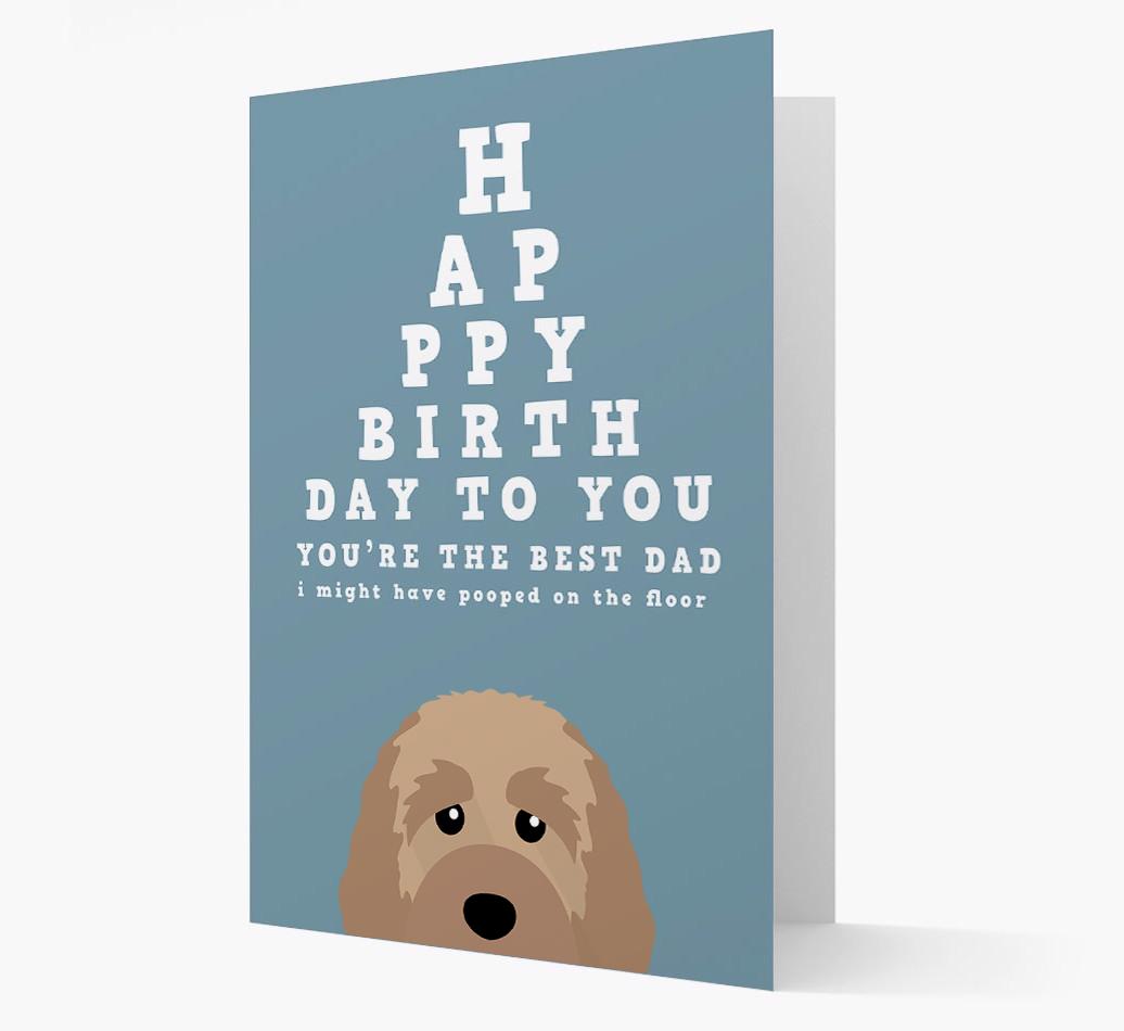 Happy Birthday Dad: Personalised Card with {breedFullName} Icon