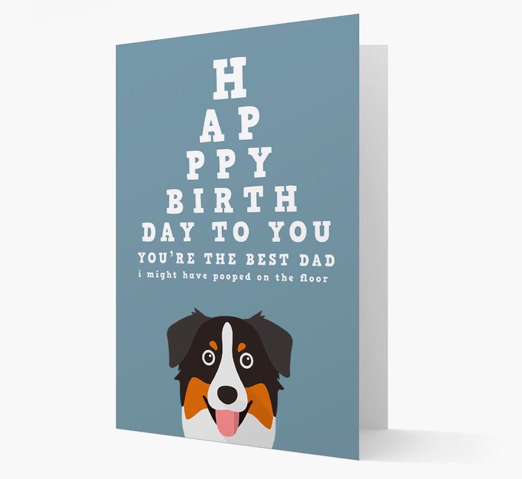 Happy Birthday Dad: Personalised Card with {breedFullName} Icon