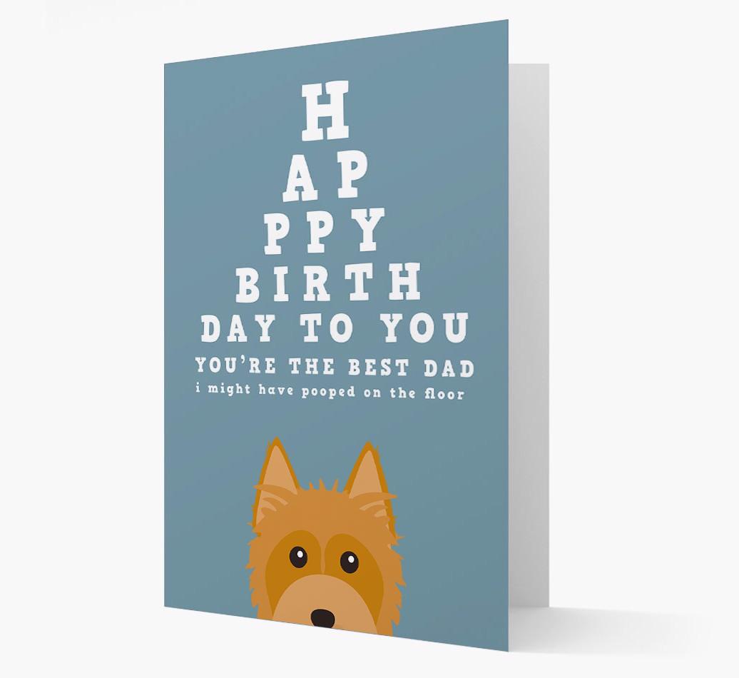 Happy Birthday Dad: Personalised Card with {breedFullName} Icon