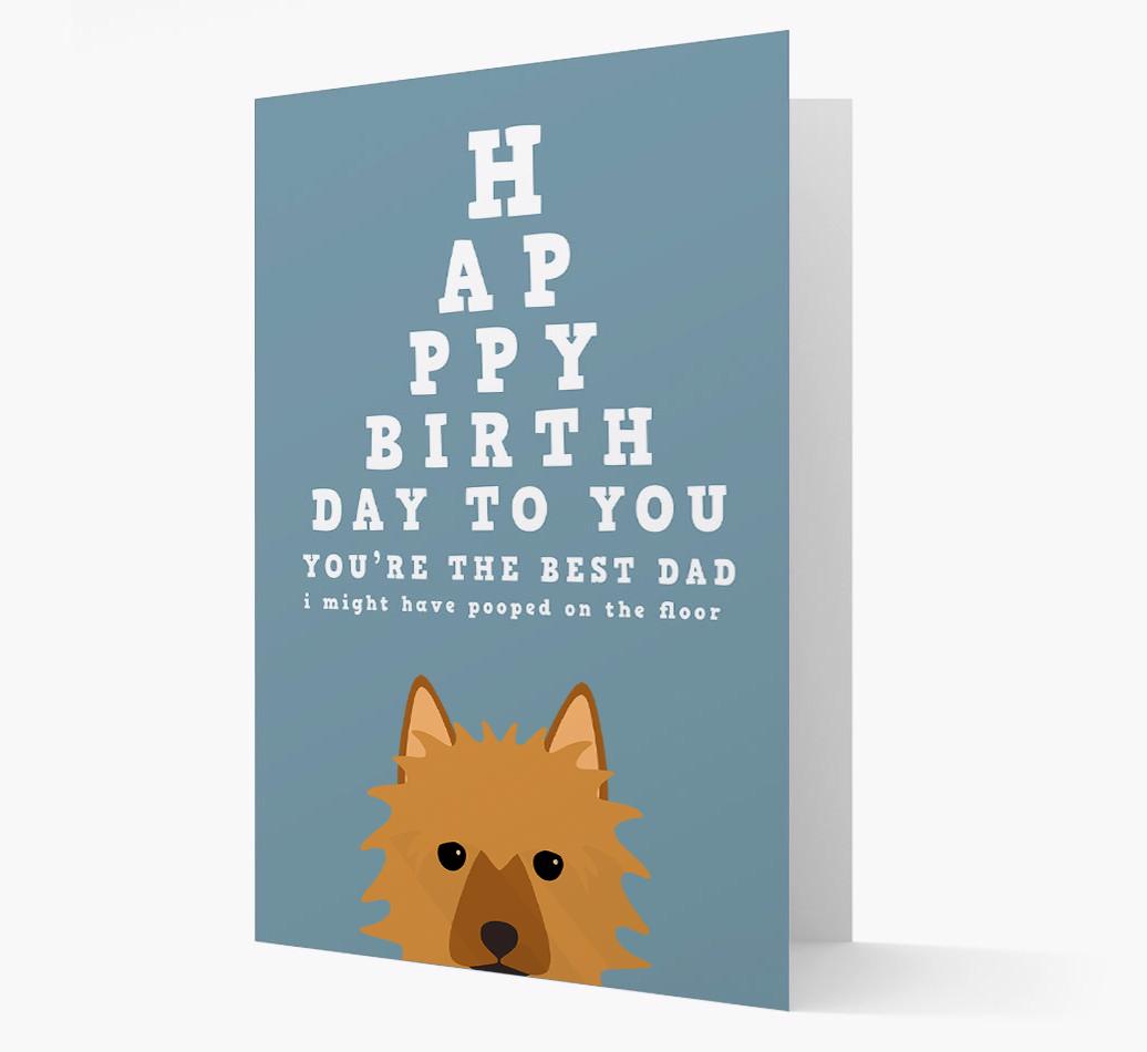 Happy Birthday Dad: Personalised Card with {breedFullName} Icon