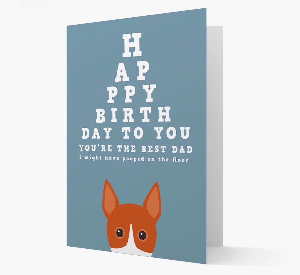 Happy Birthday Dad: Personalised Card with {breedFullName} Icon