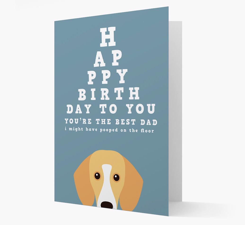 Happy Birthday Dad: Personalised Card with {breedFullName} Icon