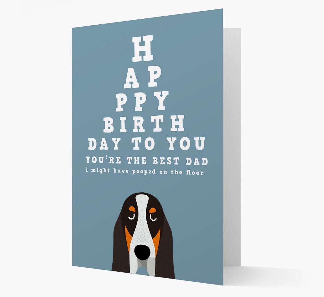 Happy Birthday Dad: Personalised Card with {breedFullName} Icon