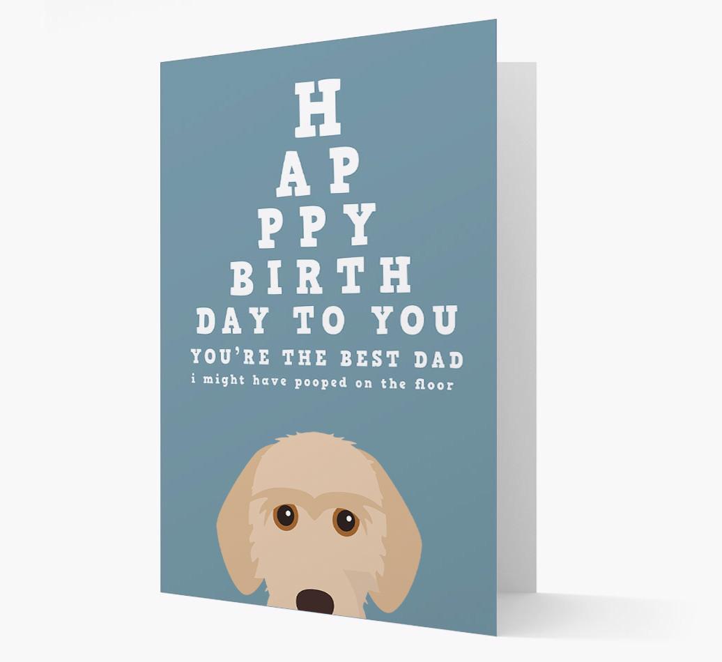 Happy Birthday Dad: Personalised Card with {breedFullName} Icon