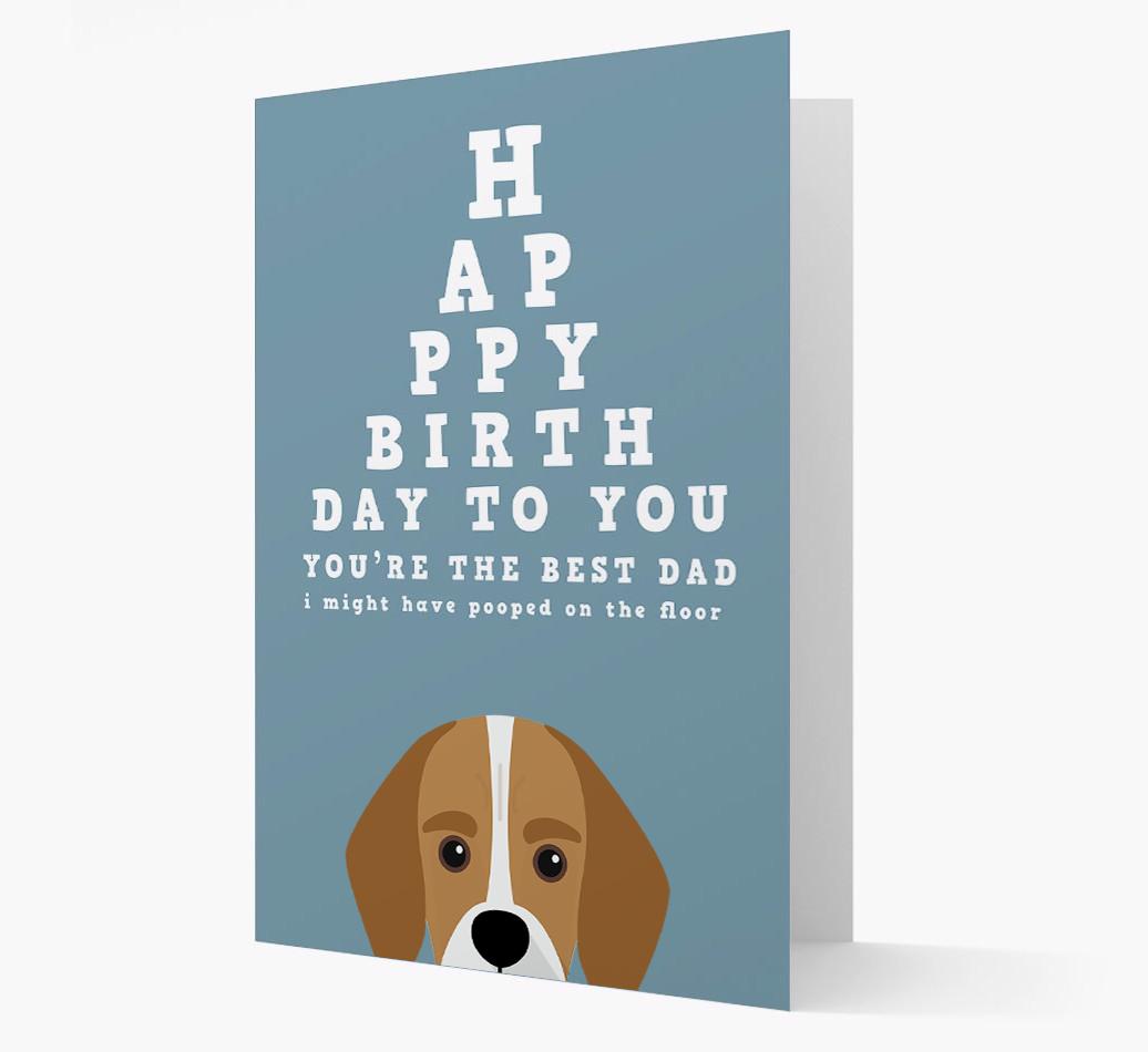 Happy Birthday Dad: Personalised Card with {breedFullName} Icon