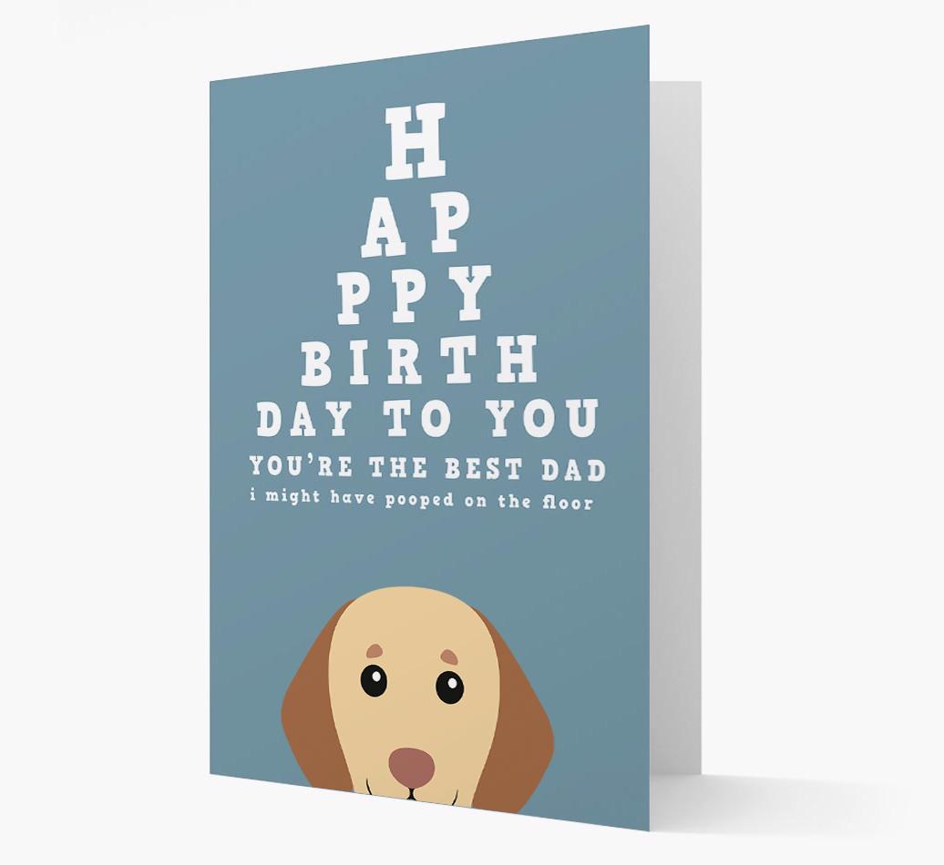 Happy Birthday Dad: Personalised Card with {breedFullName} Icon