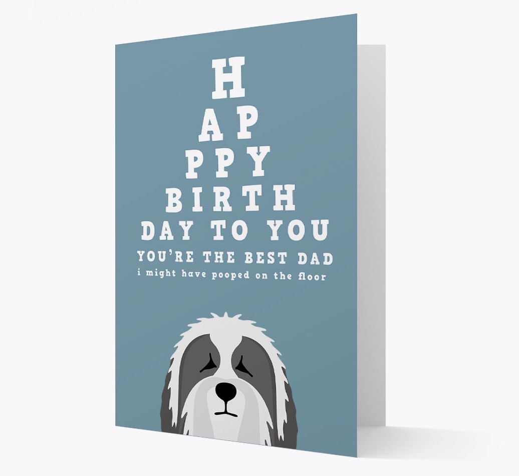 Happy Birthday Dad: Personalised Card with {breedFullName} Icon