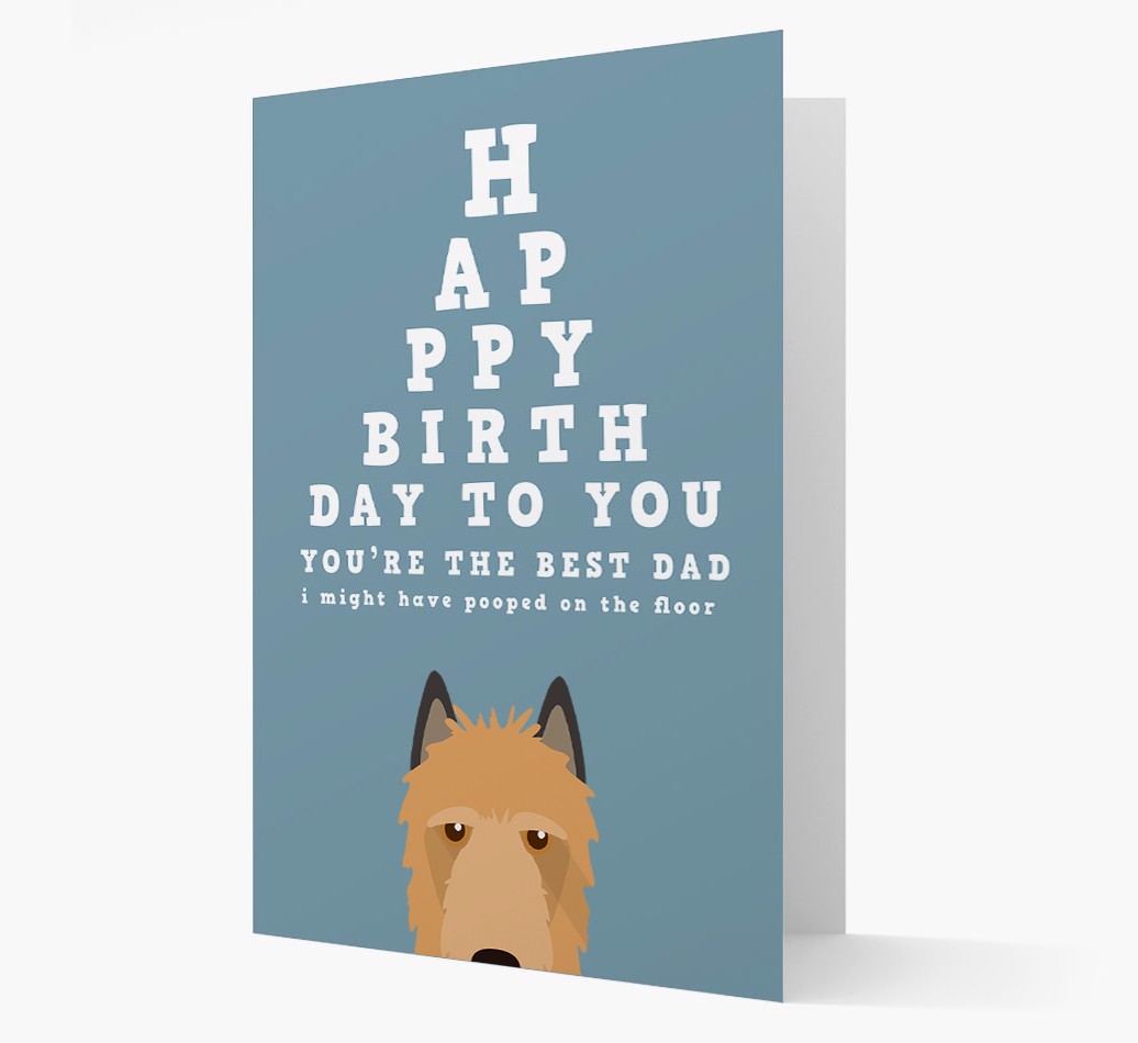 Happy Birthday Dad: Personalised Card with {breedFullName} Icon