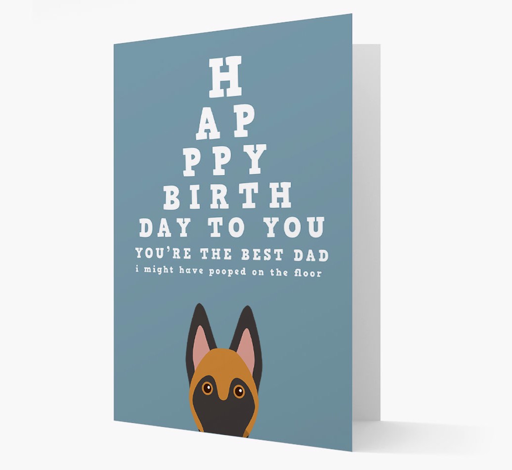 Happy Birthday Dad: Personalised Card with {breedFullName} Icon