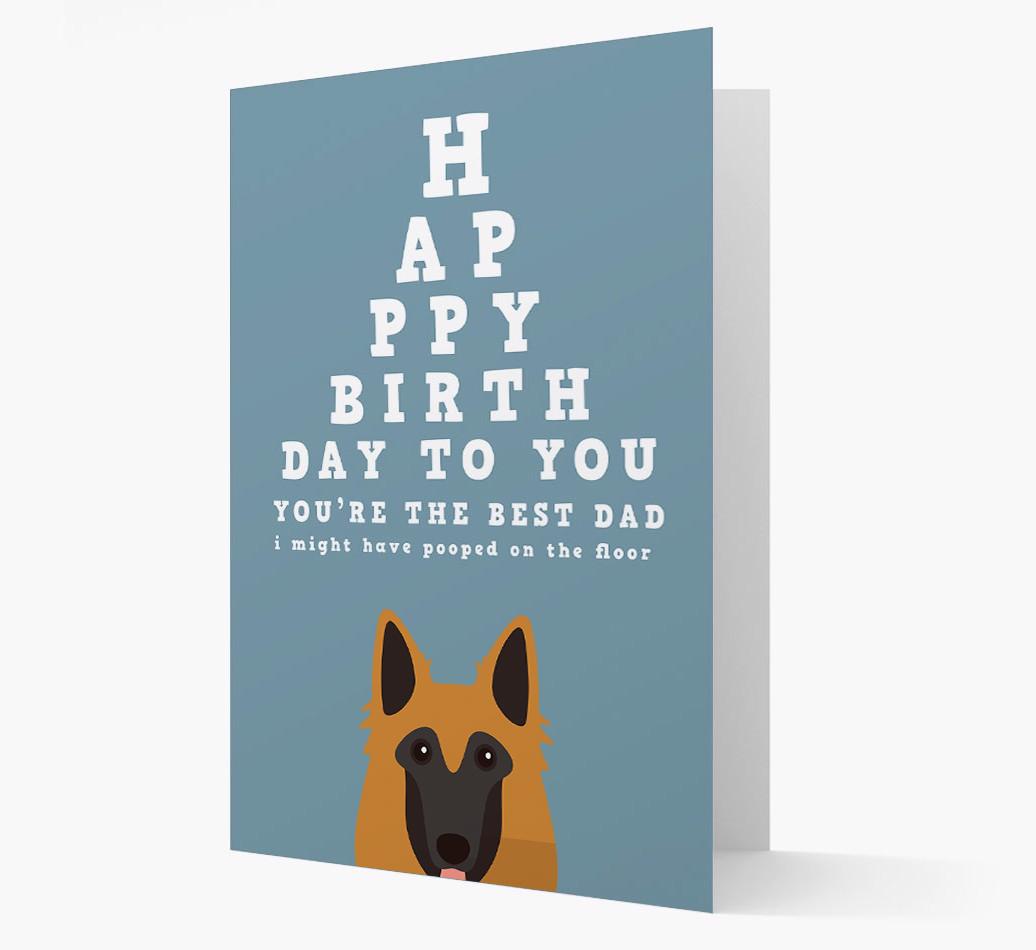 Happy Birthday Dad: Personalised Card with {breedFullName} Icon