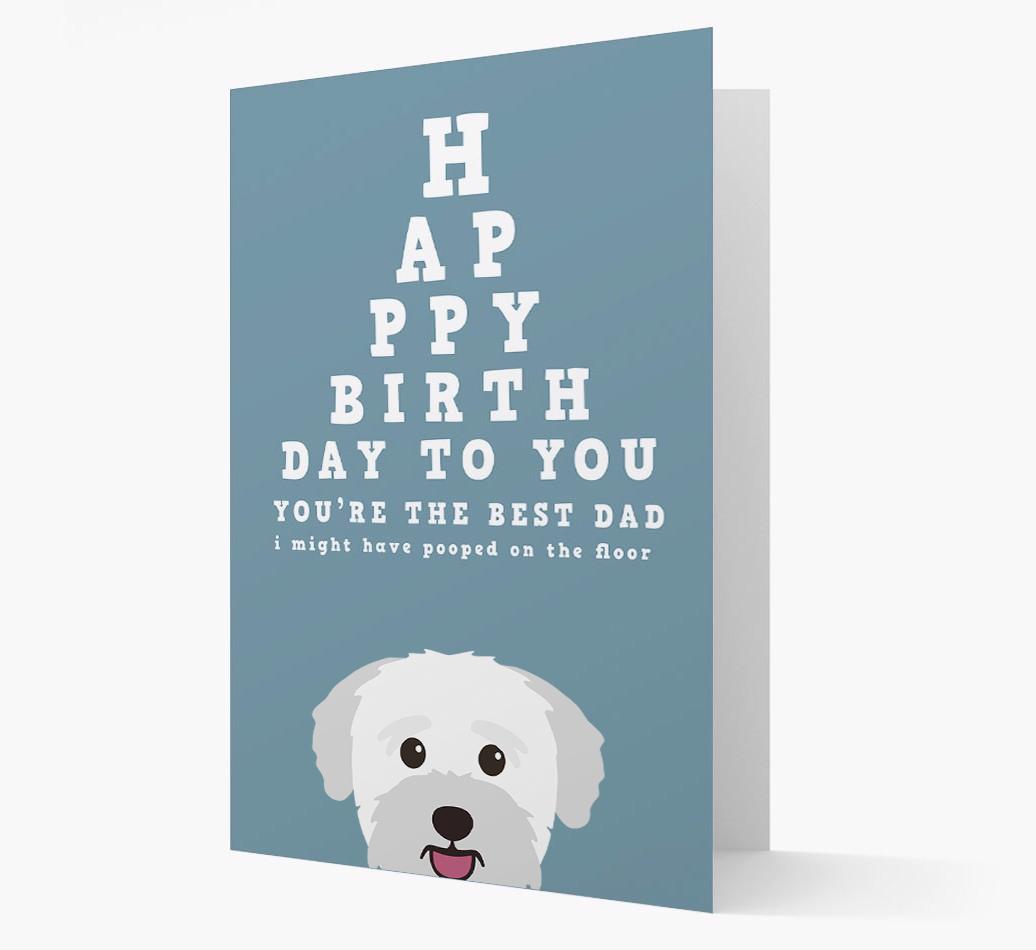 Happy Birthday Dad: Personalised Card with {breedFullName} Icon