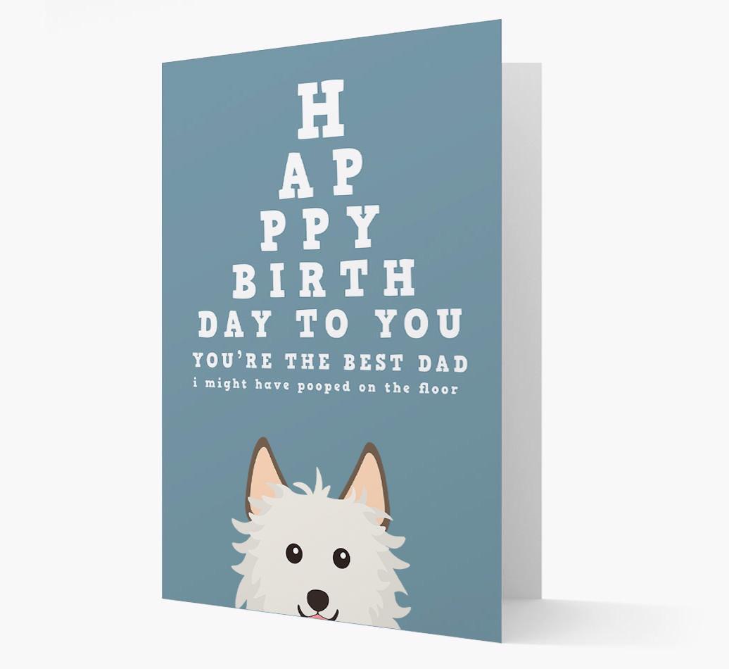Happy Birthday Dad: Personalised Card with {breedFullName} Icon