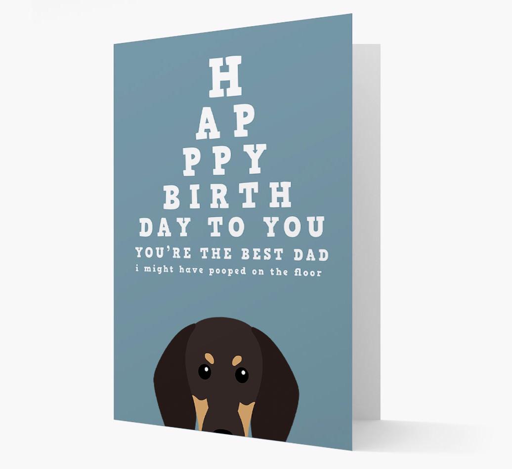 Happy Birthday Dad: Personalised Card with {breedFullName} Icon