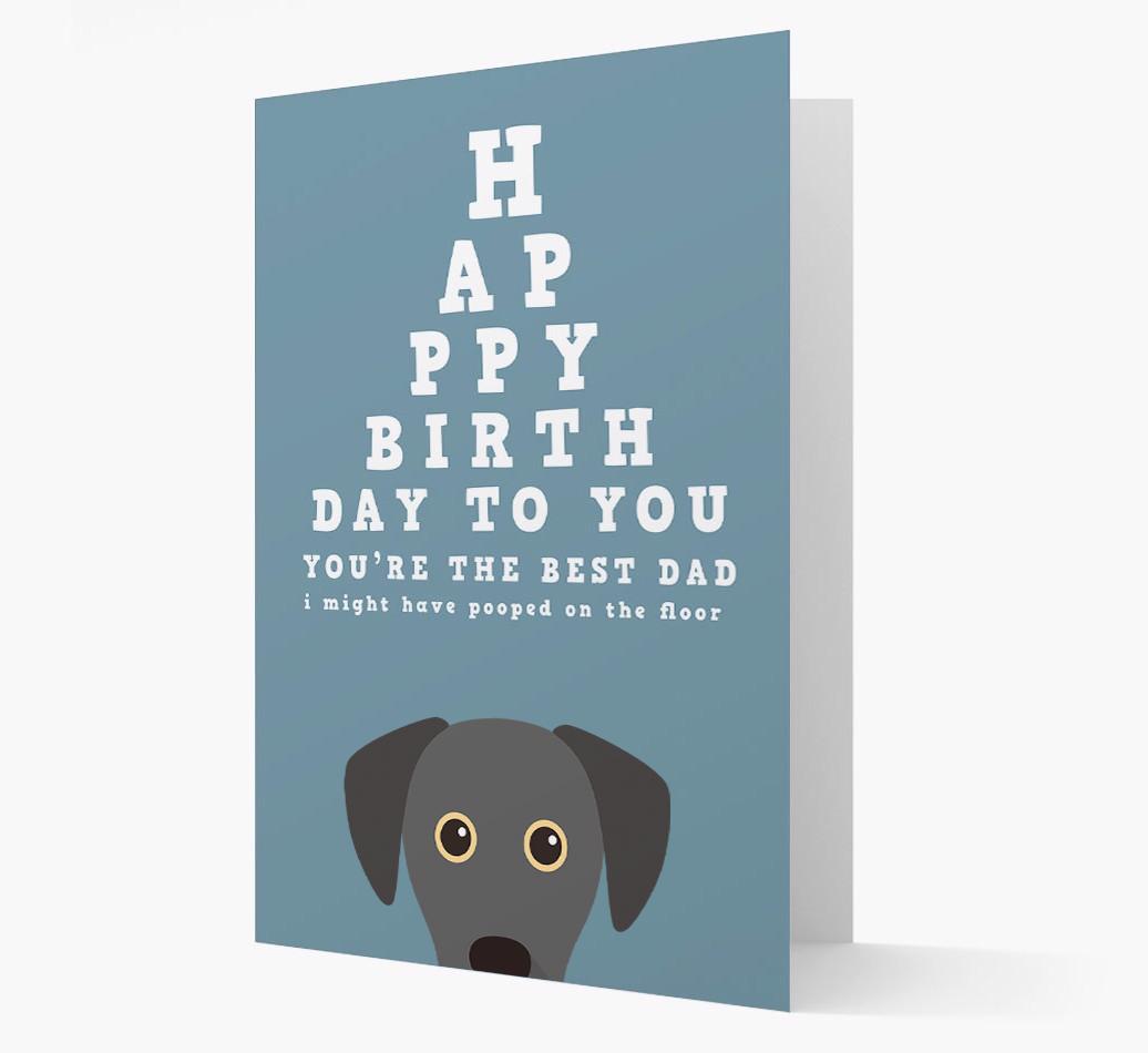 Happy Birthday Dad: Personalised Card with {breedFullName} Icon