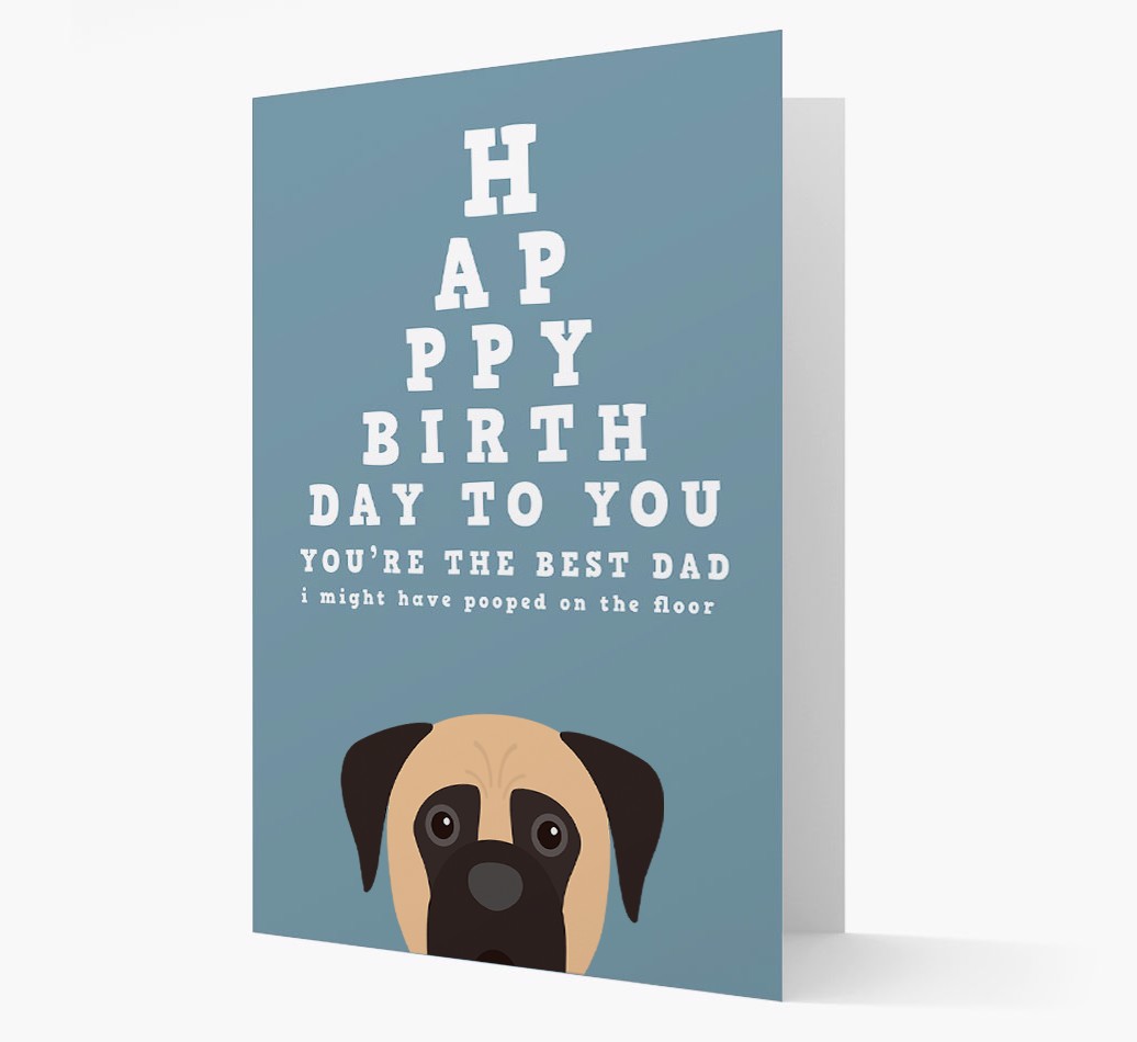 Happy Birthday Dad: Personalised Card with {breedFullName} Icon