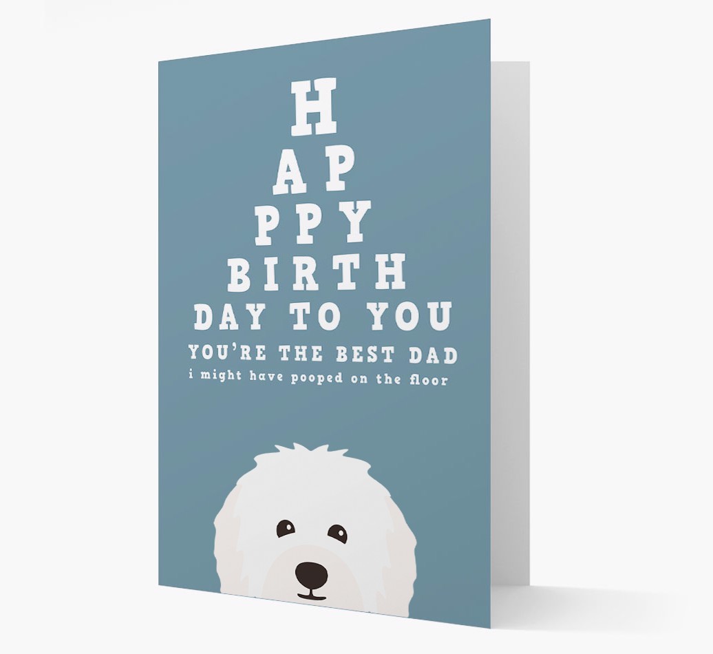 Happy Birthday Dad: Personalised Card with {breedFullName} Icon