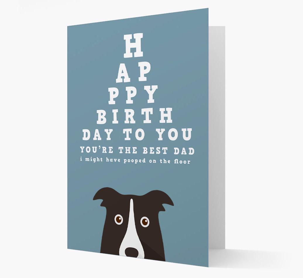 Happy Birthday Dad: Personalised Card with {breedFullName} Icon