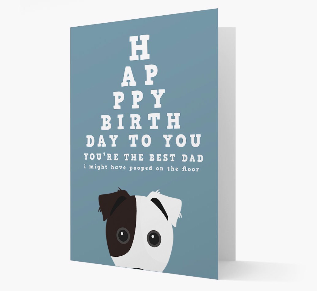 Happy Birthday Dad: Personalised Card with {breedFullName} Icon