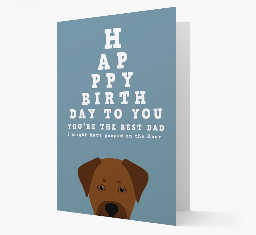 Happy Birthday Dad: Personalised Card with {breedFullName} Icon