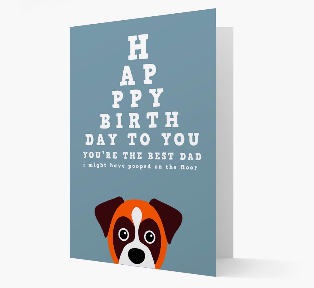 Happy Birthday Dad: Personalised Card with {breedFullName} Icon