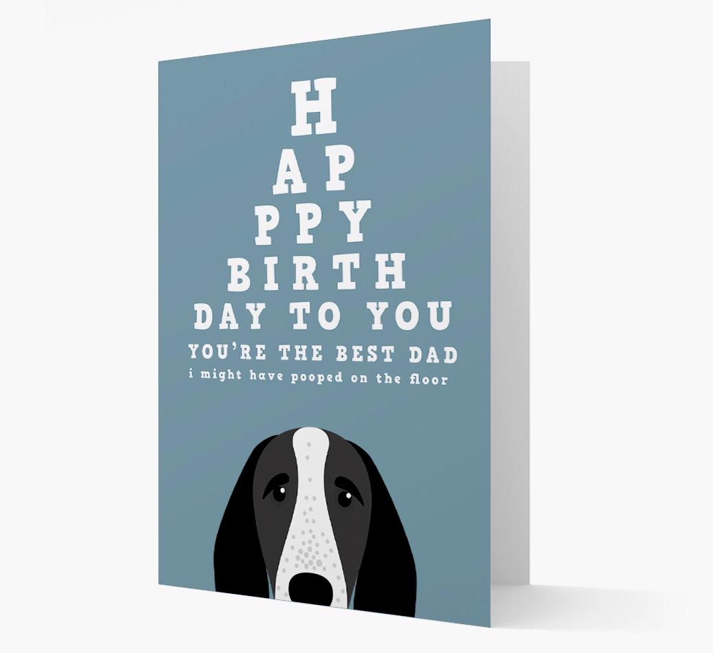Happy Birthday Dad: Personalised Card with {breedFullName} Icon