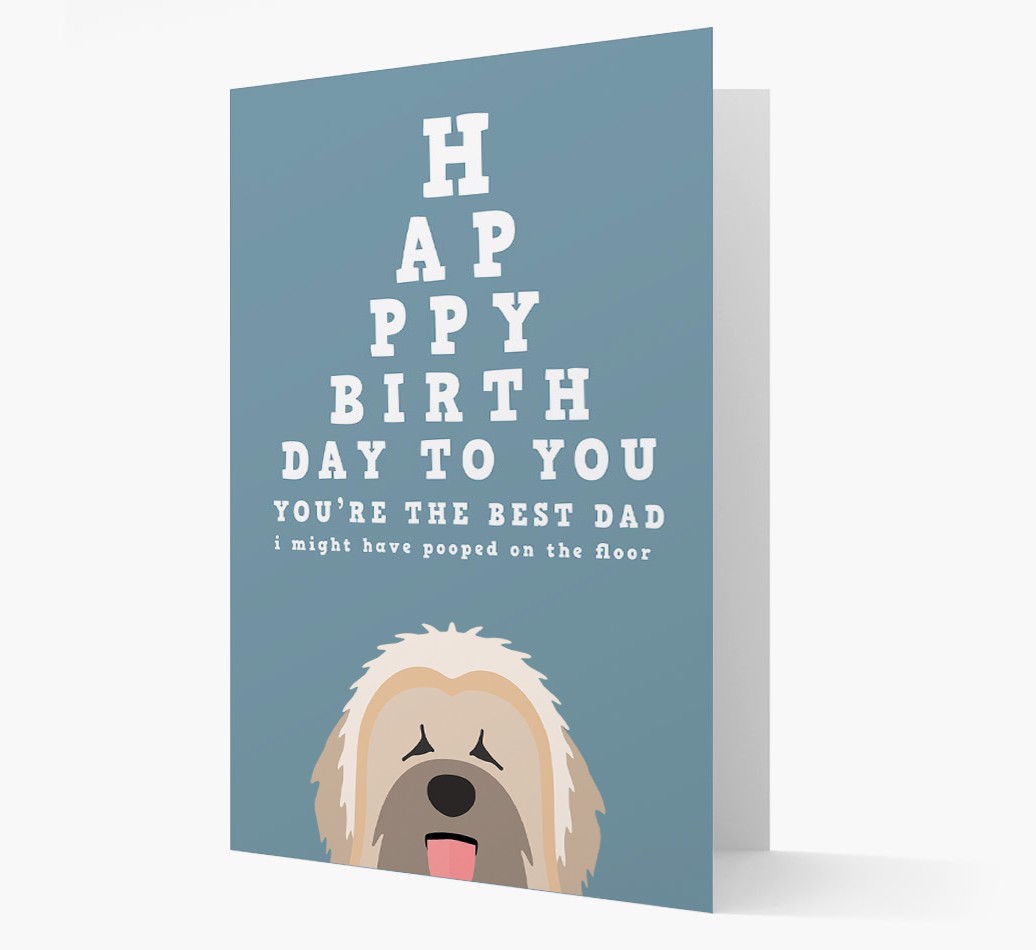 Happy Birthday Dad: Personalised Card with {breedFullName} Icon