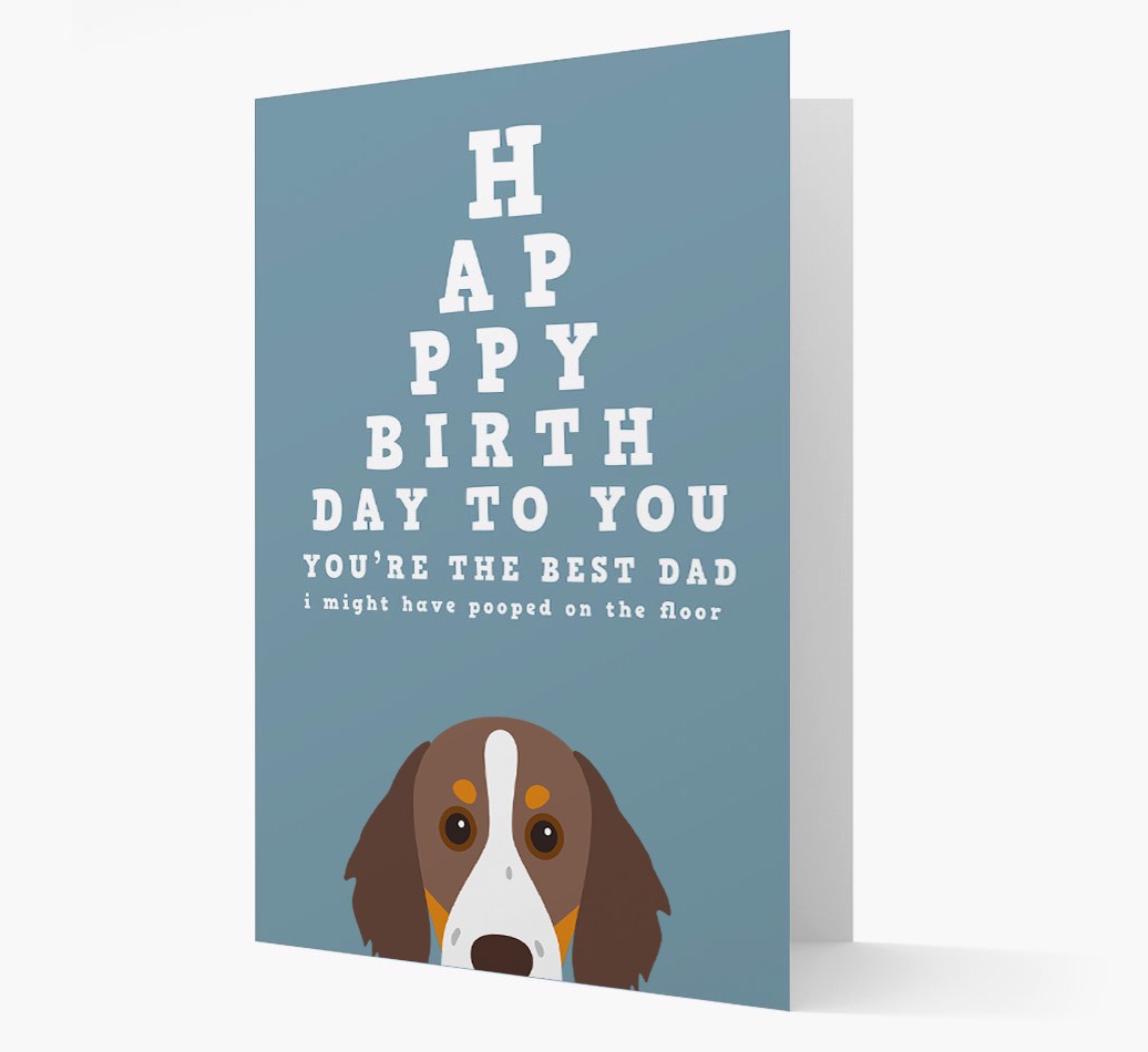Happy Birthday Dad: Personalised Card with {breedFullName} Icon