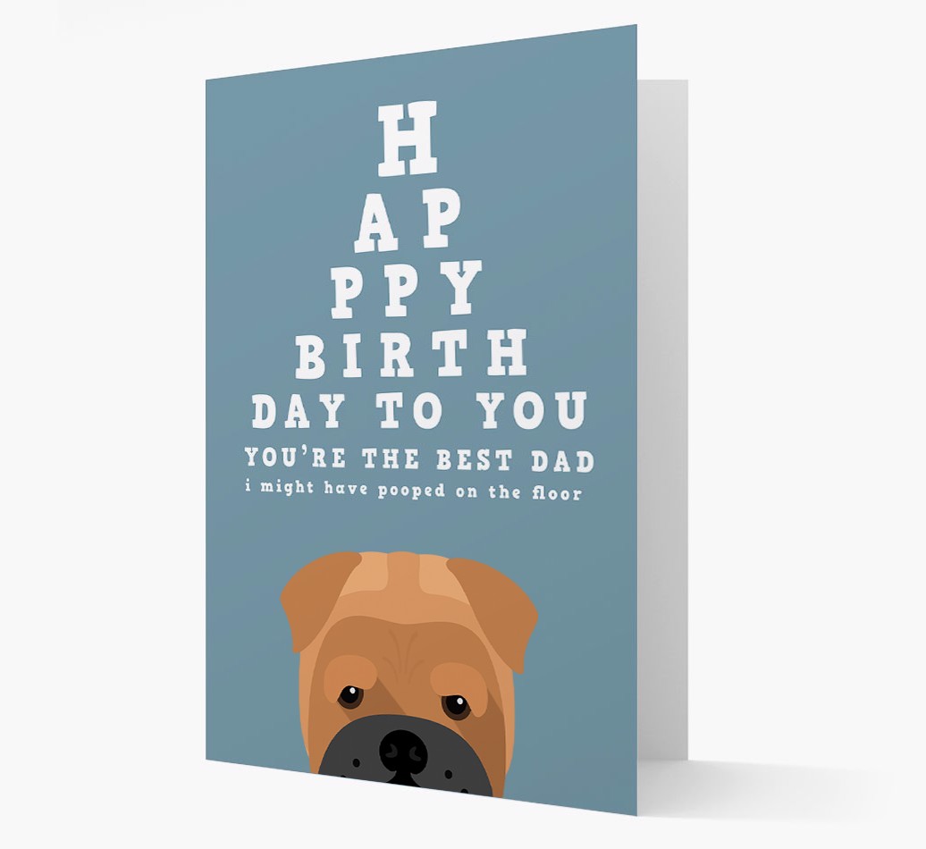 Happy Birthday Dad: Personalised Card with {breedFullName} Icon