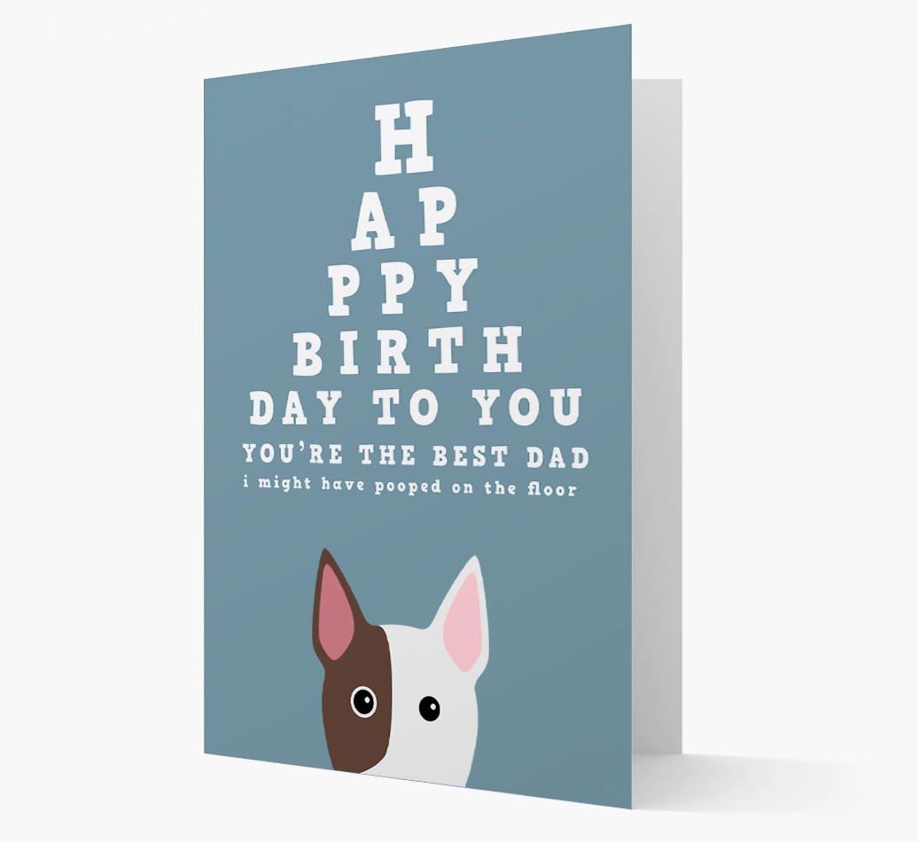 Happy Birthday Dad: Personalised Card with {breedFullName} Icon