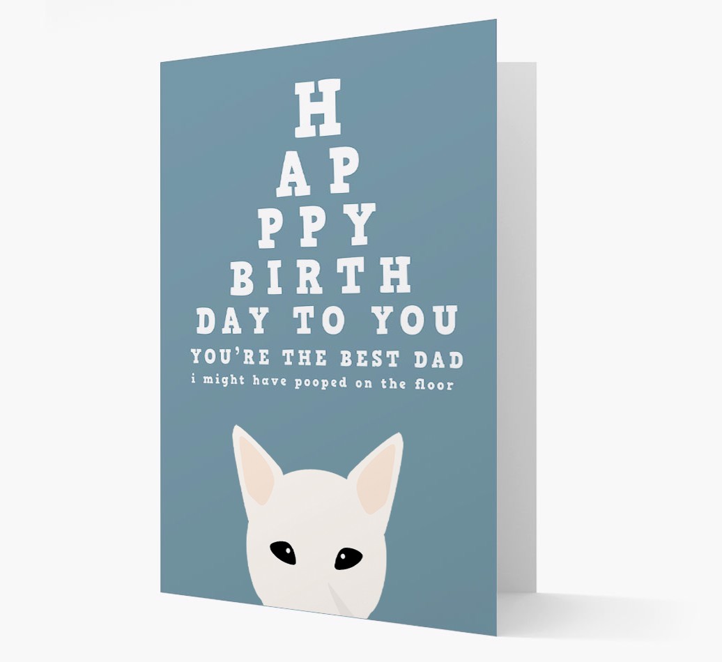 Happy Birthday Dad: Personalised Card with {breedFullName} Icon