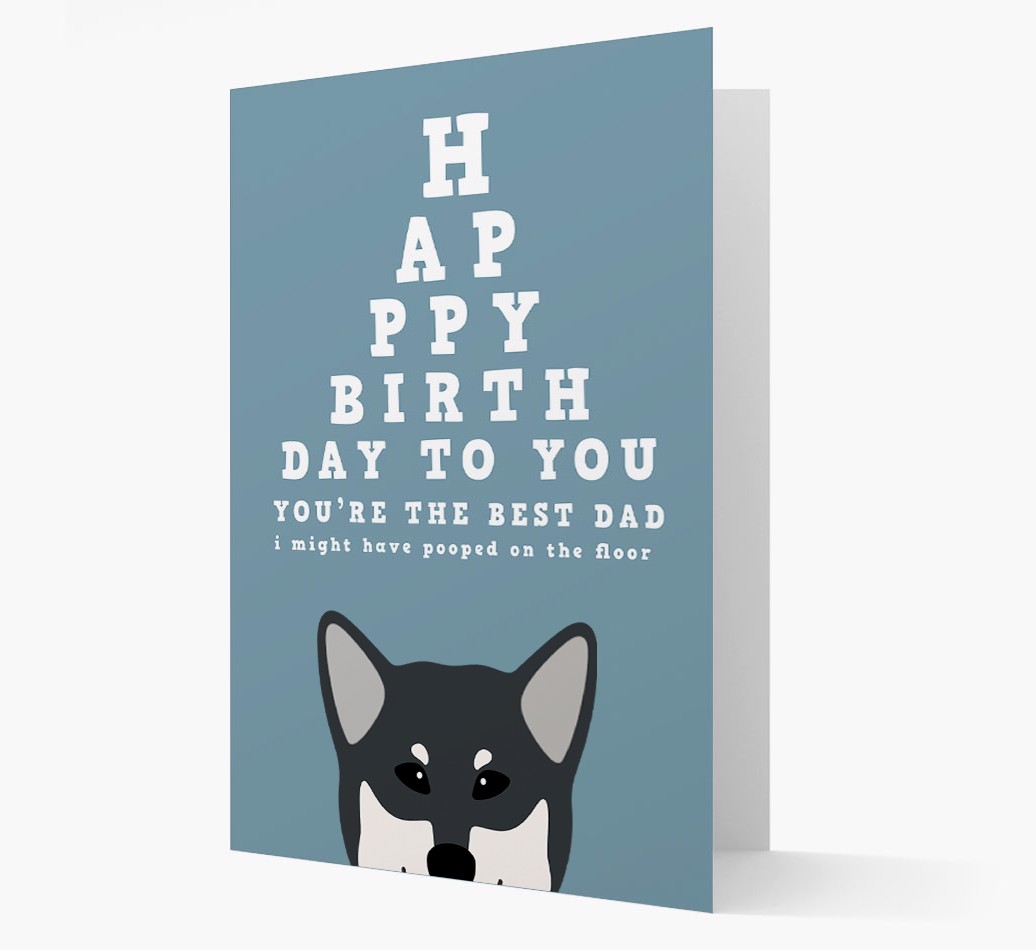 Happy Birthday Dad: Personalised Card with {breedFullName} Icon