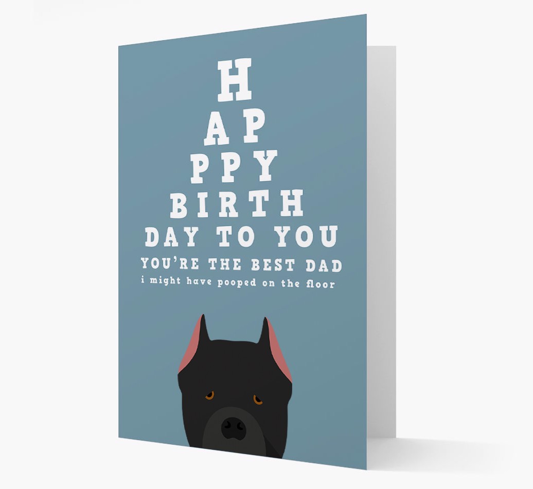 Happy Birthday Dad: Personalised Card with {breedFullName} Icon