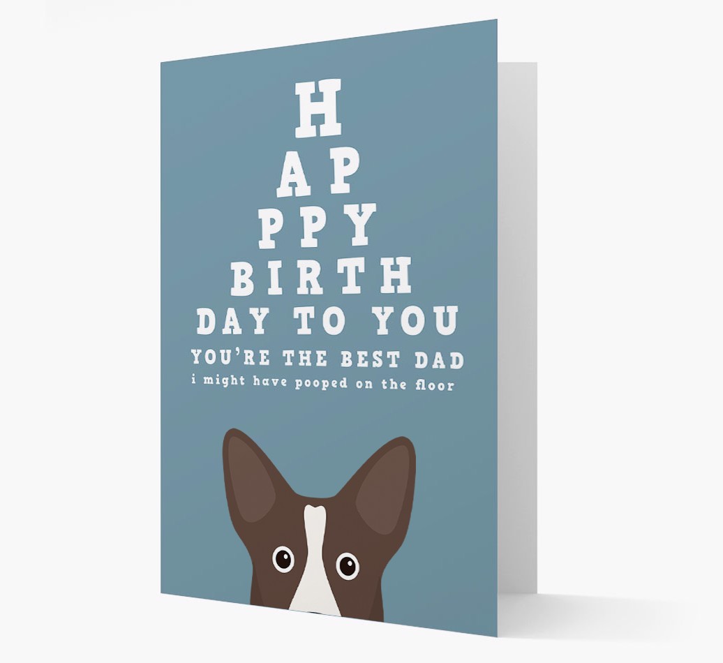 Happy Birthday Dad: Personalised Card with {breedFullName} Icon