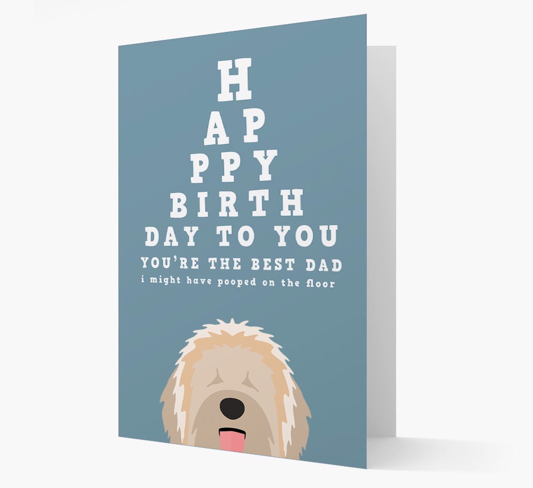 Happy Birthday Dad: Personalised Card with {breedFullName} Icon