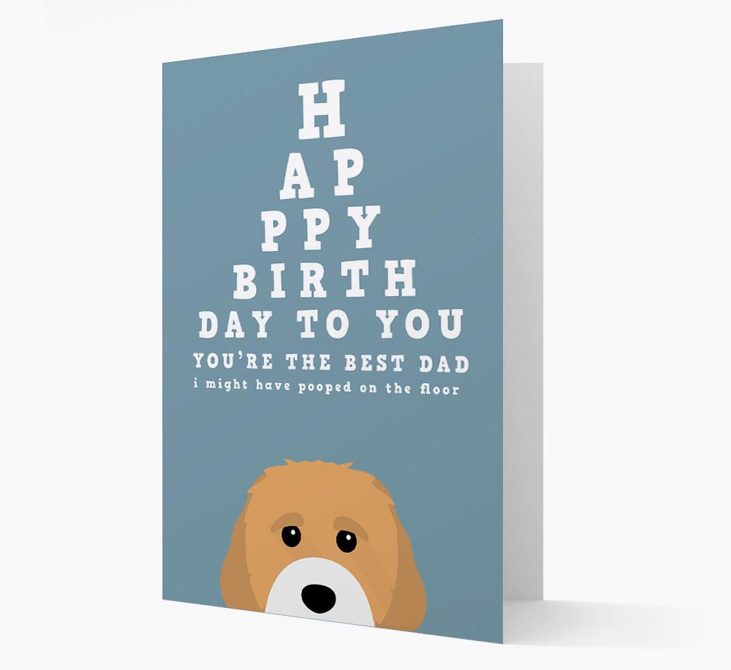 Happy Birthday Dad: Personalised Card with {breedFullName} Icon
