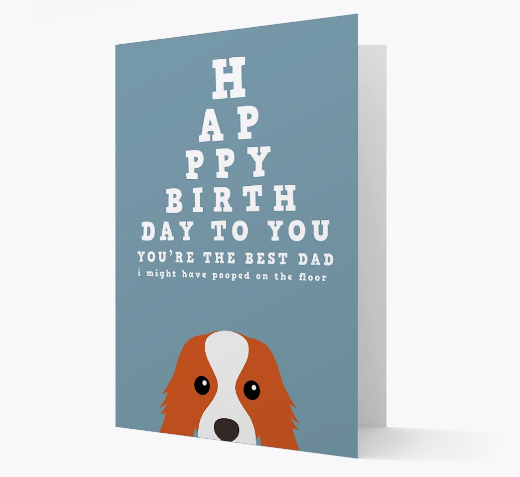 Happy Birthday Dad: Personalised Card with {breedFullName} Icon