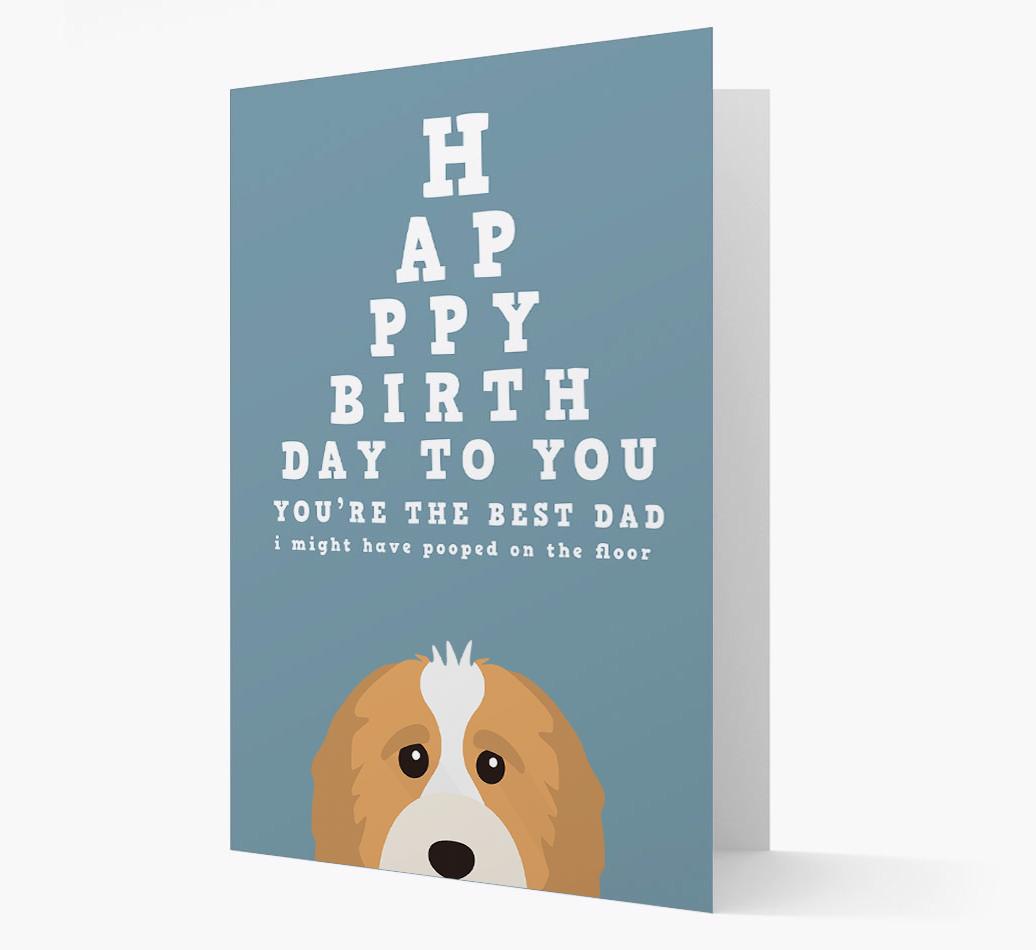 Happy Birthday Dad: Personalised Card with {breedFullName} Icon