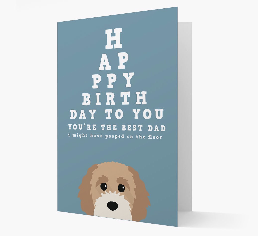 Happy Birthday Dad: Personalised Card with {breedFullName} Icon