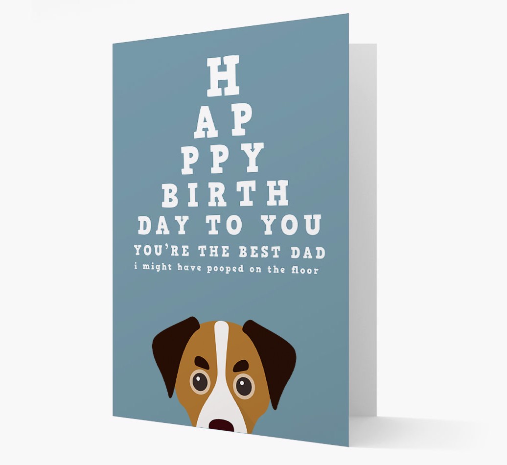 Happy Birthday Dad: Personalised Card with {breedFullName} Icon
