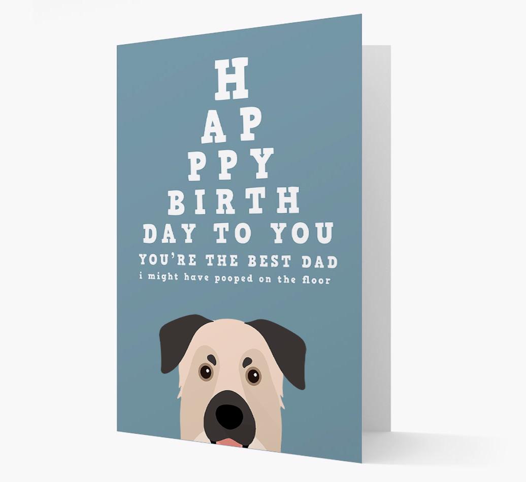 Happy Birthday Dad: Personalised Card with {breedFullName} Icon