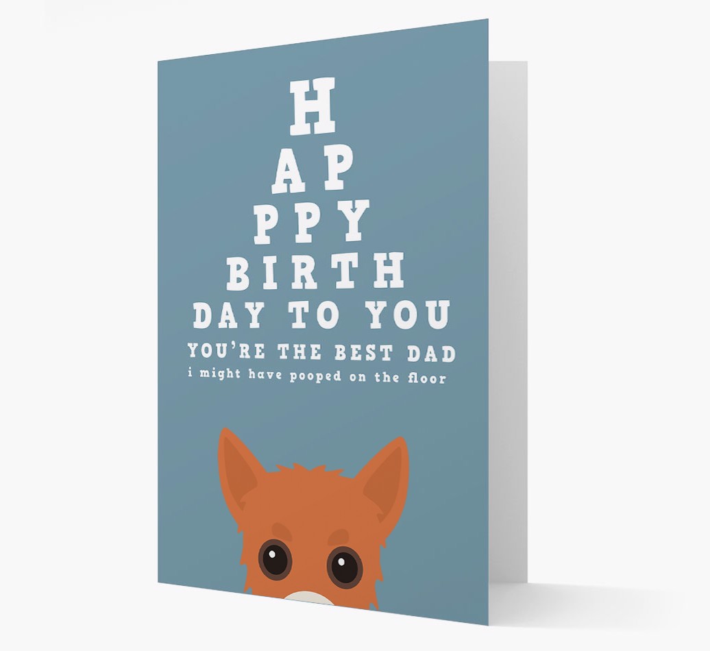 Happy Birthday Dad: Personalised Card with {breedFullName} Icon