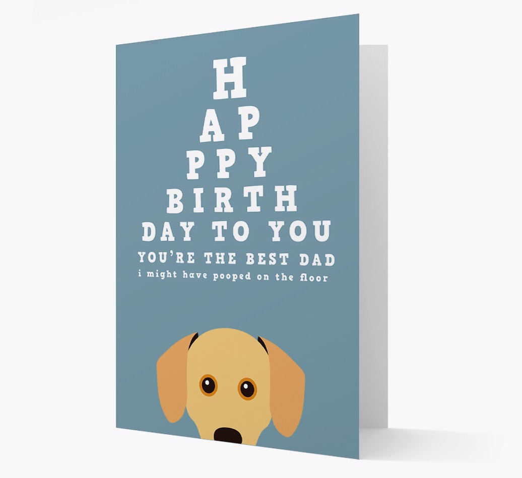 Happy Birthday Dad: Personalised Card with {breedFullName} Icon