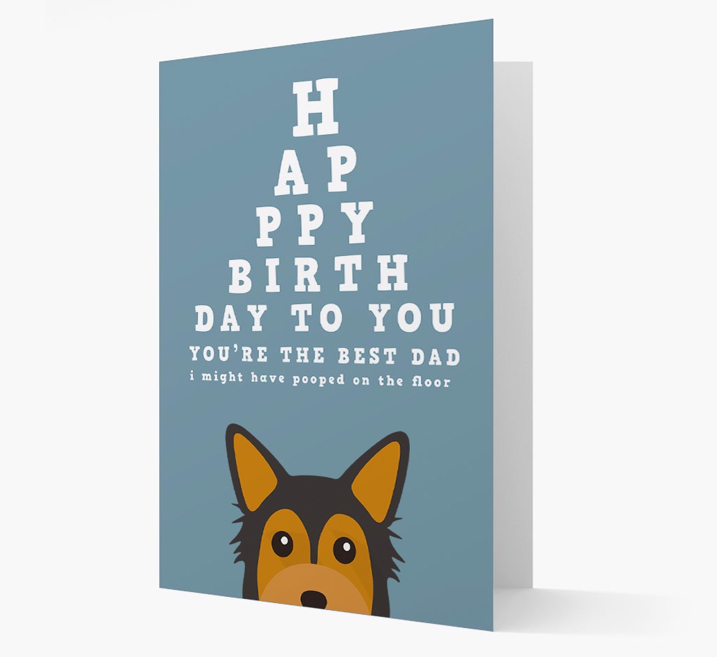 Happy Birthday Dad: Personalised Card with {breedFullName} Icon