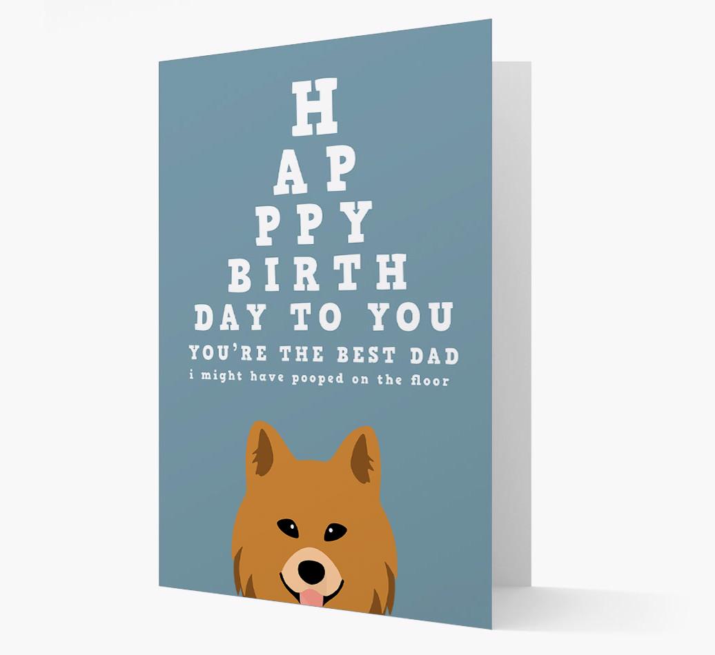 Happy Birthday Dad: Personalised Card with {breedFullName} Icon