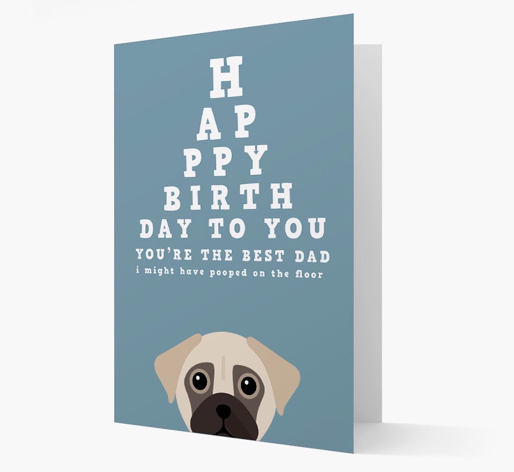 Happy Birthday Dad: Personalised Card with {breedFullName} Icon