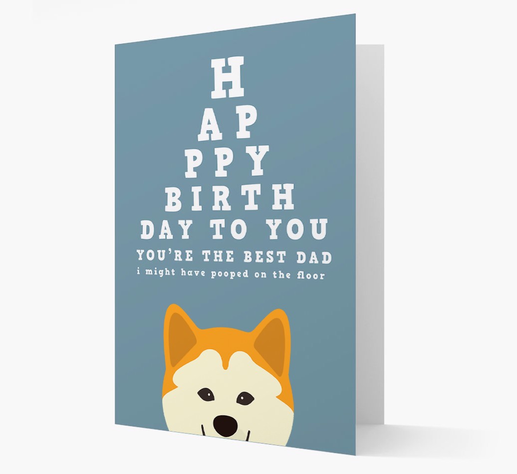Happy Birthday Dad: Personalised Card with {breedFullName} Icon