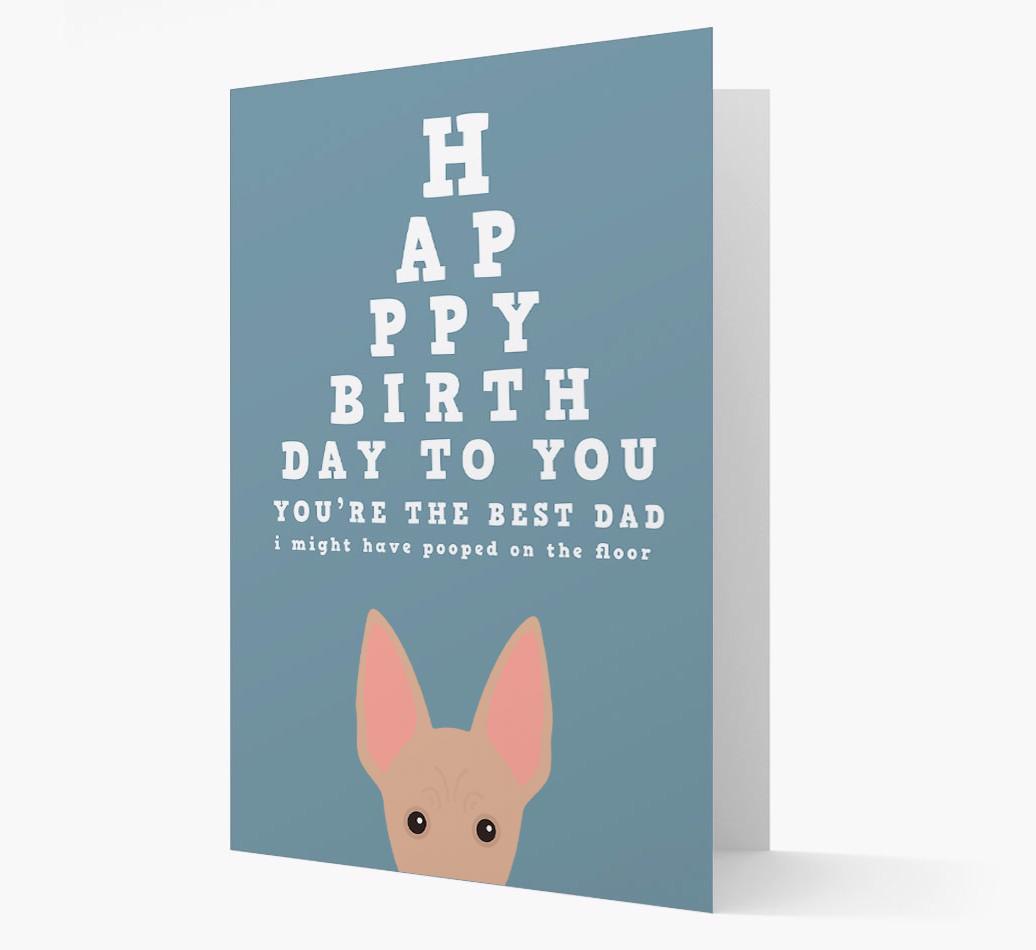 Happy Birthday Dad: Personalised Card with {breedFullName} Icon