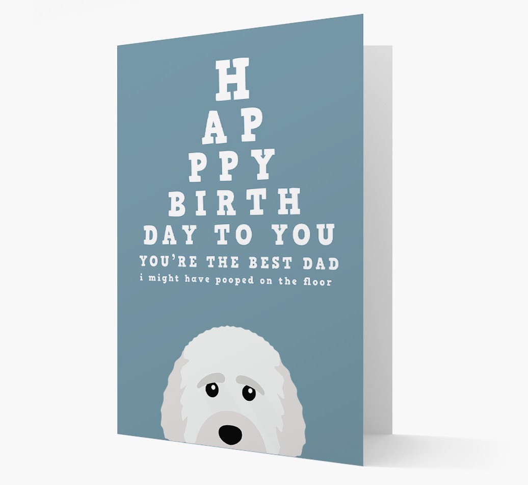 Happy Birthday Dad: Personalised Card with {breedFullName} Icon