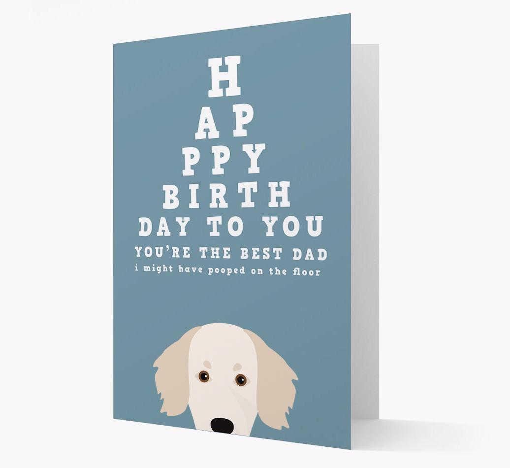 Happy Birthday Dad: Personalised Card with {breedFullName} Icon